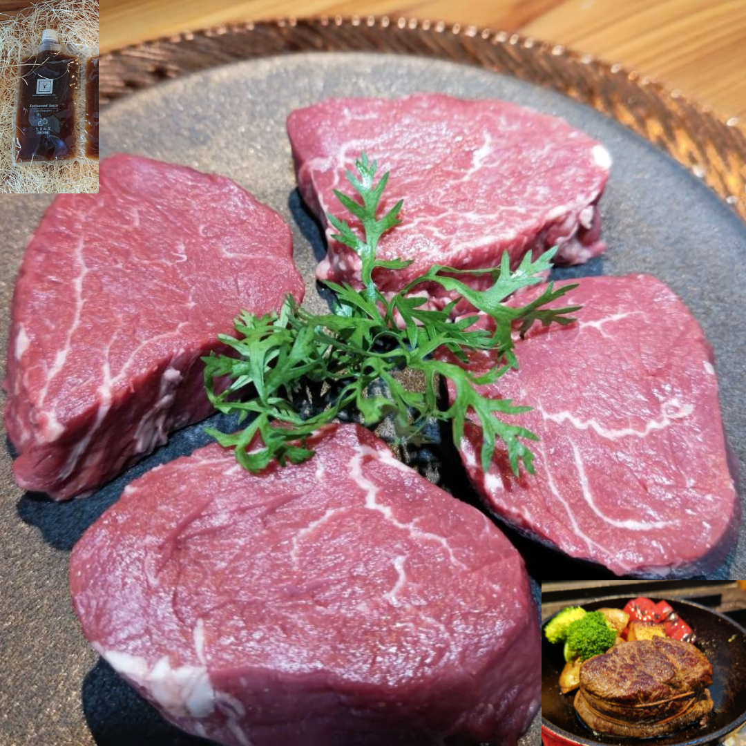 世界一美味しい!!NZ産牧草牛ヒレ肉✨<BR>ヒレステーキ肉と玉葱ソースのセット!