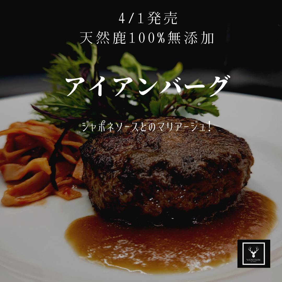 新発売!鹿の生ハンバーグ<BR>【アイアンバーグ】お得セットもありますよ🚩